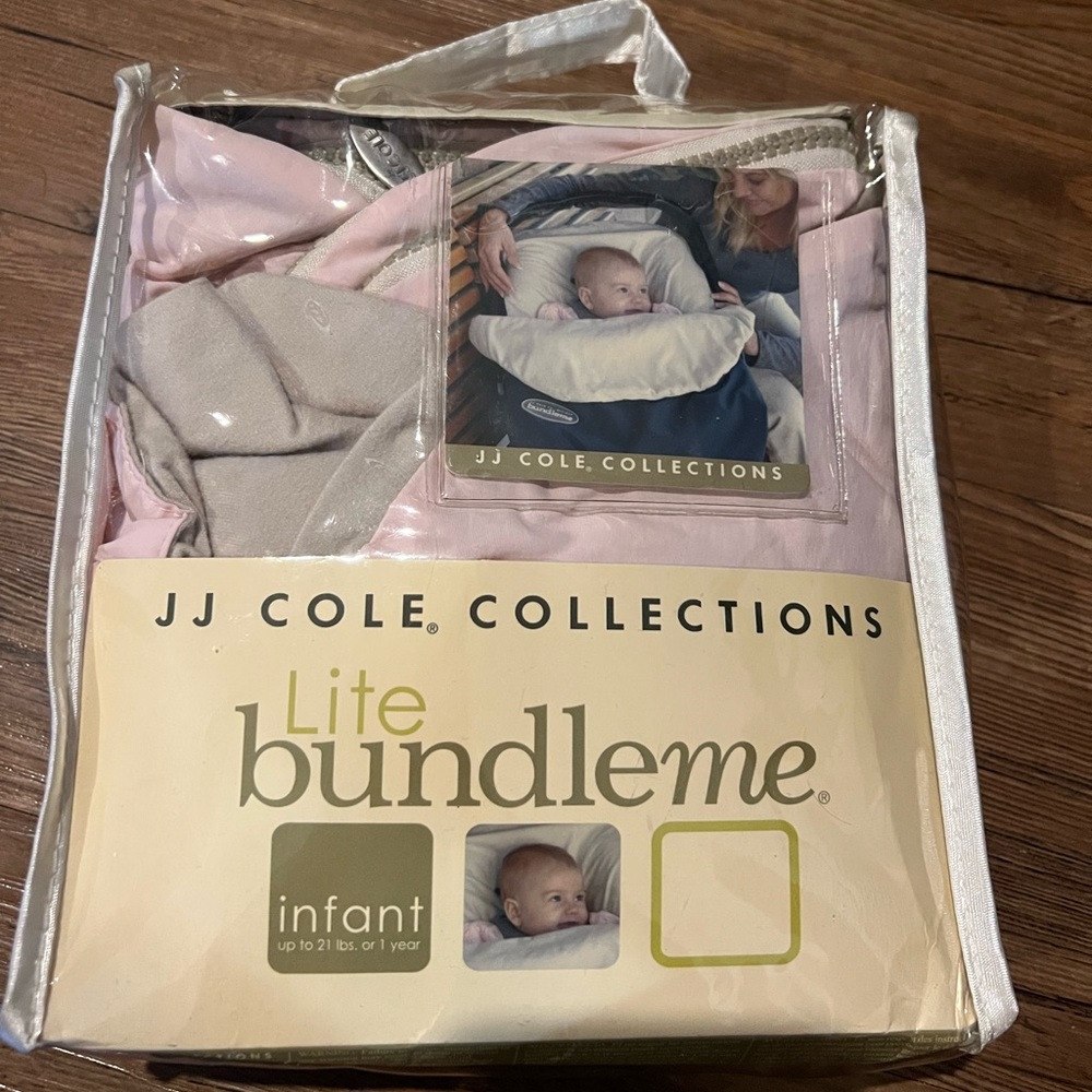 JJ Cole Lite Bundle Me Pink Baby Car Seat Sack Cover